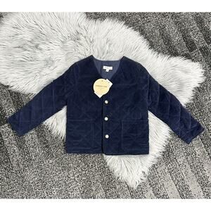 Hannah & Tiff Girls Navy Corduroy‎ Quilted Jacket Size 6 (MSRP 101)